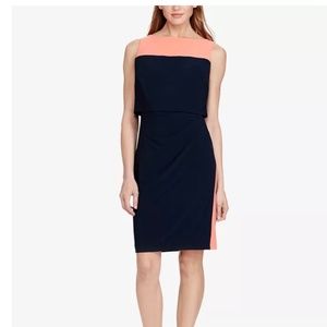 American Living Womens 2 Tone Popover Sheath Dress